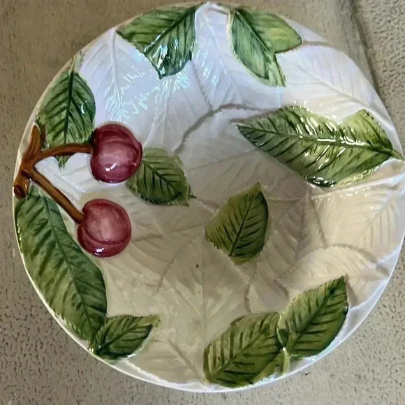 Vintage Italian Bowls with Cherries 3 Hand Painted RARE - Picture 7 of 7